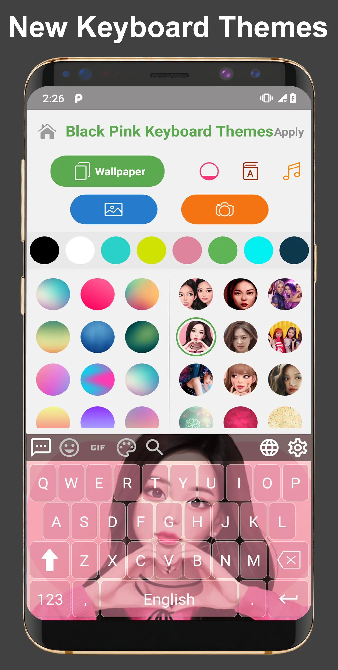 Black Pink Keyboard Theme | Indus Appstore | Screenshot