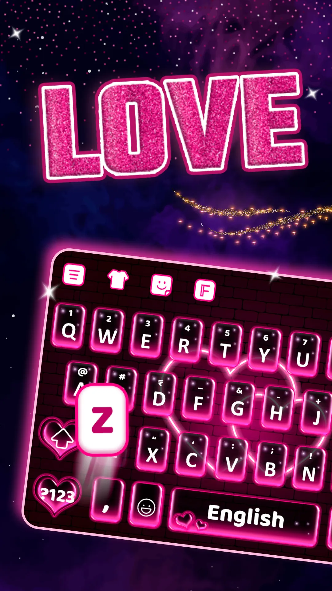 Love Keyboard - Neon Themes | Indus Appstore | Screenshot