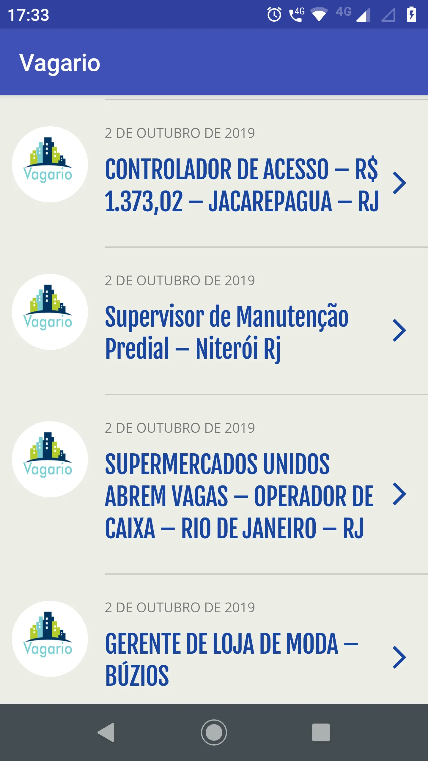 Vagario  - Empregos e Vagas Ri | Indus Appstore | Screenshot