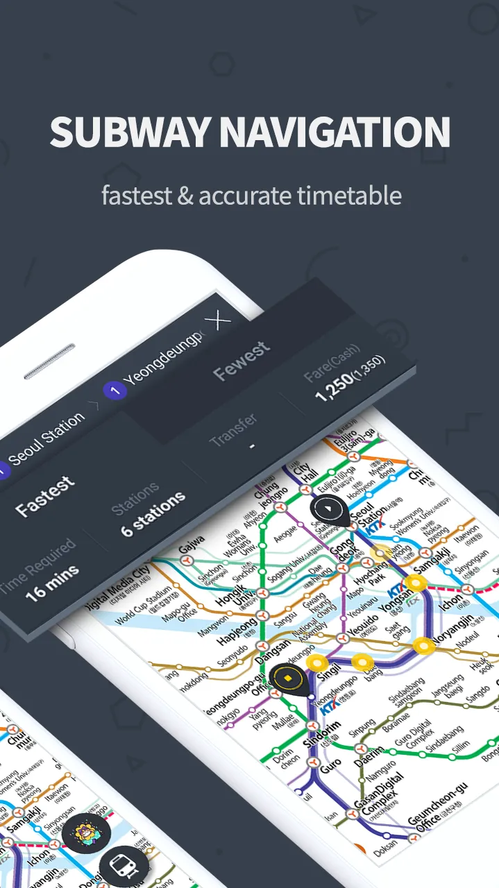 Subway Korea(route navigation) | Indus Appstore | Screenshot