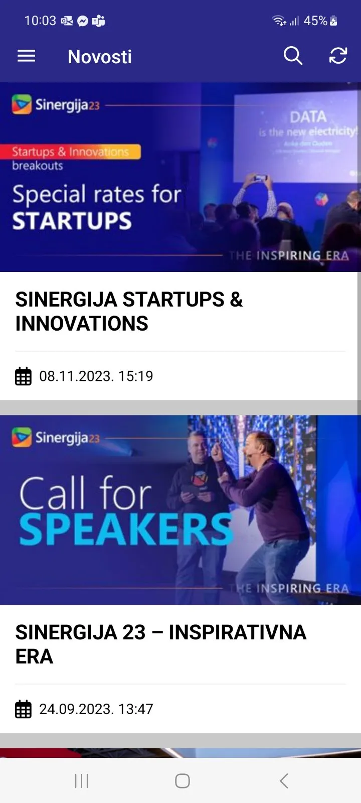 Sinergija 23 | Indus Appstore | Screenshot