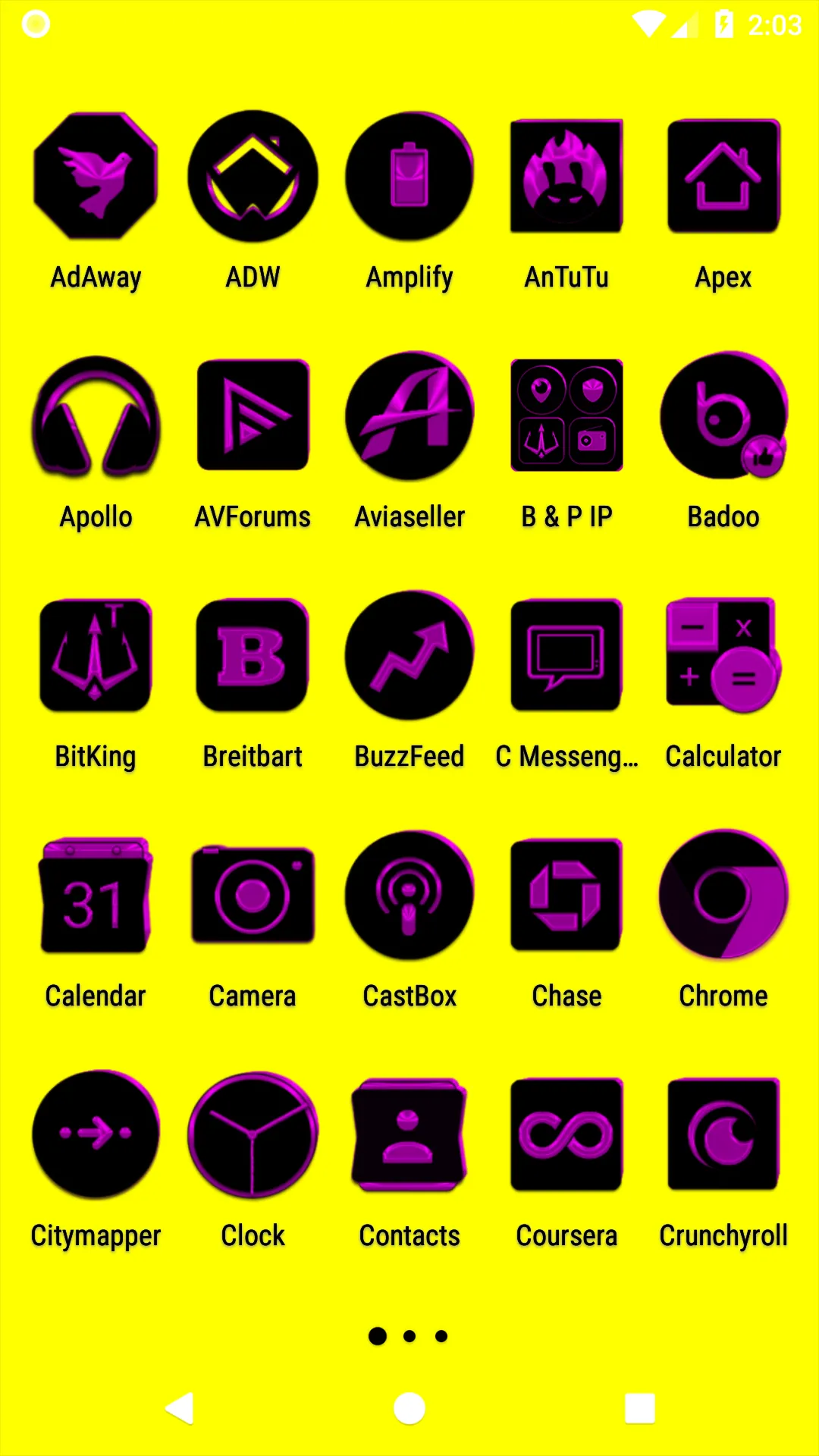 Black and Purple Icon Pack | Indus Appstore | Screenshot