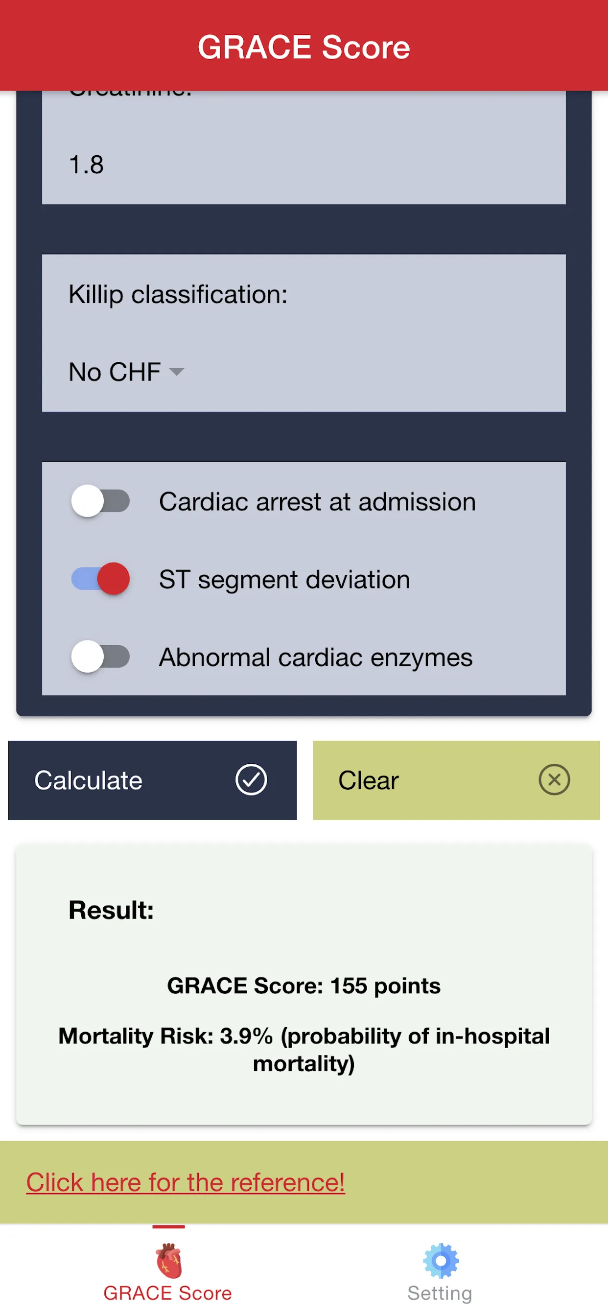 GRACE Risk Score | Indus Appstore | Screenshot