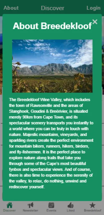 Breedekloof Wine Valley | Indus Appstore | Screenshot