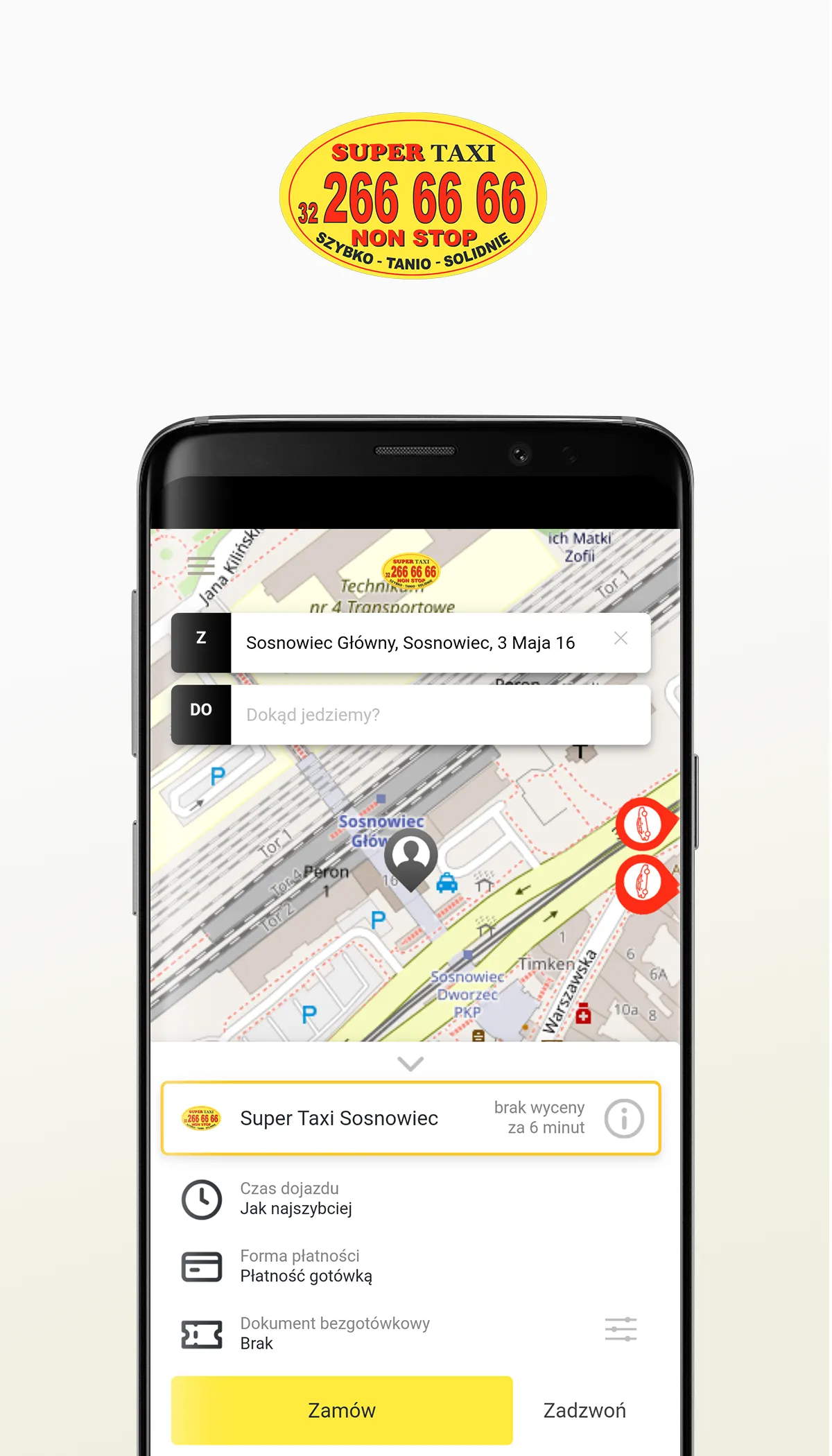 Super Taxi Sosnowiec | Indus Appstore | Screenshot