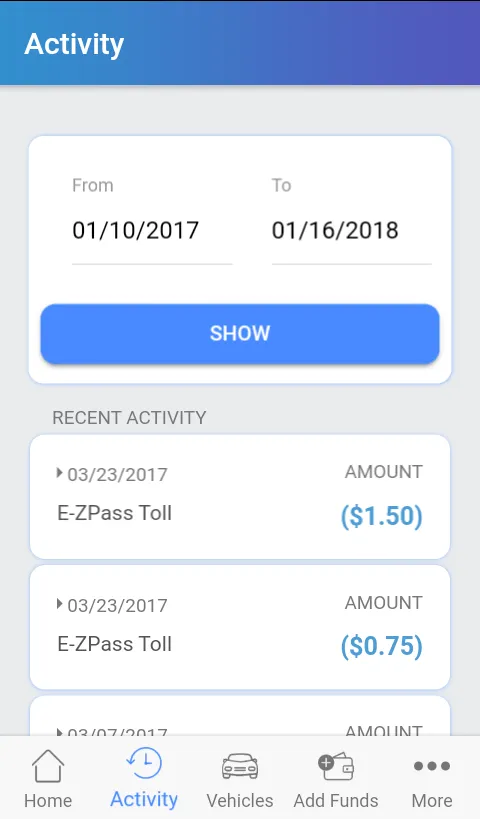 NC Tolls | Indus Appstore | Screenshot