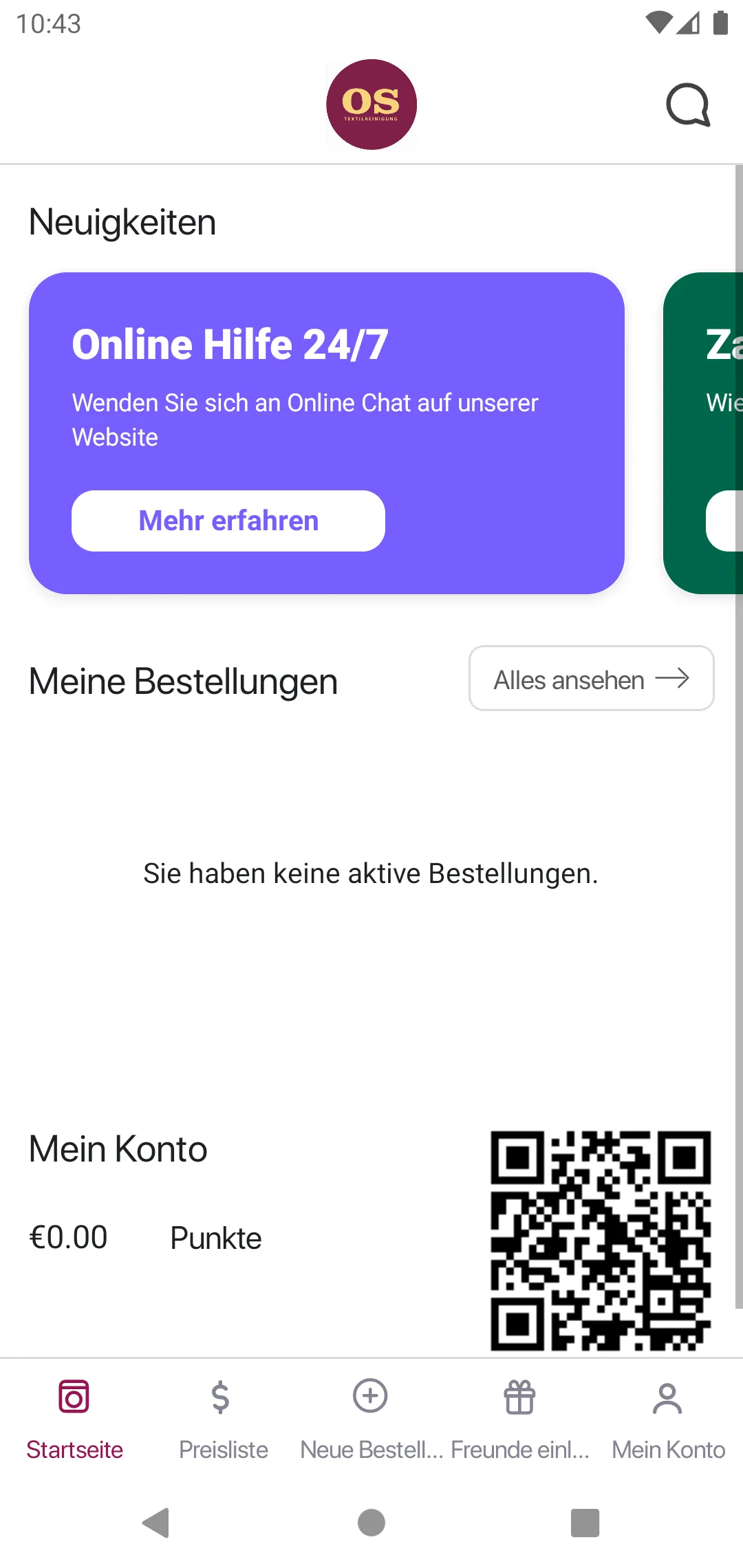 OS Textilreinigung | Indus Appstore | Screenshot