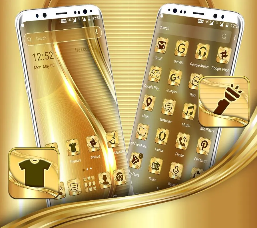 Golden Launcher Theme | Indus Appstore | Screenshot