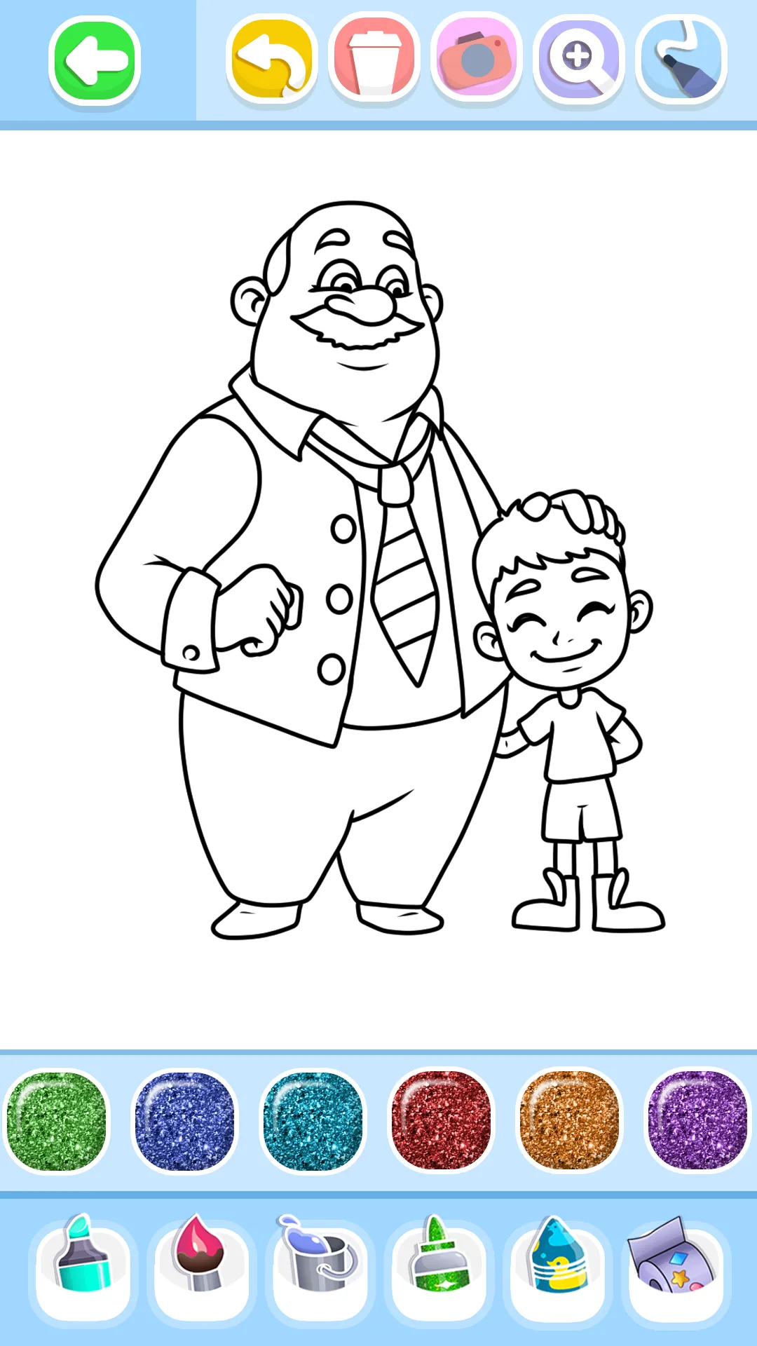 Family Love Coloring Book | Indus Appstore | Screenshot