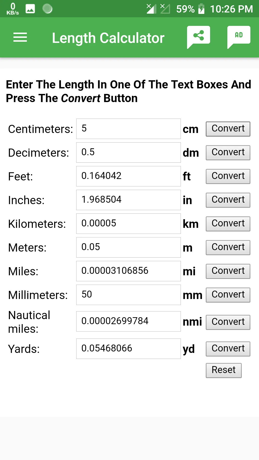 Length Calculator | Indus Appstore | Screenshot