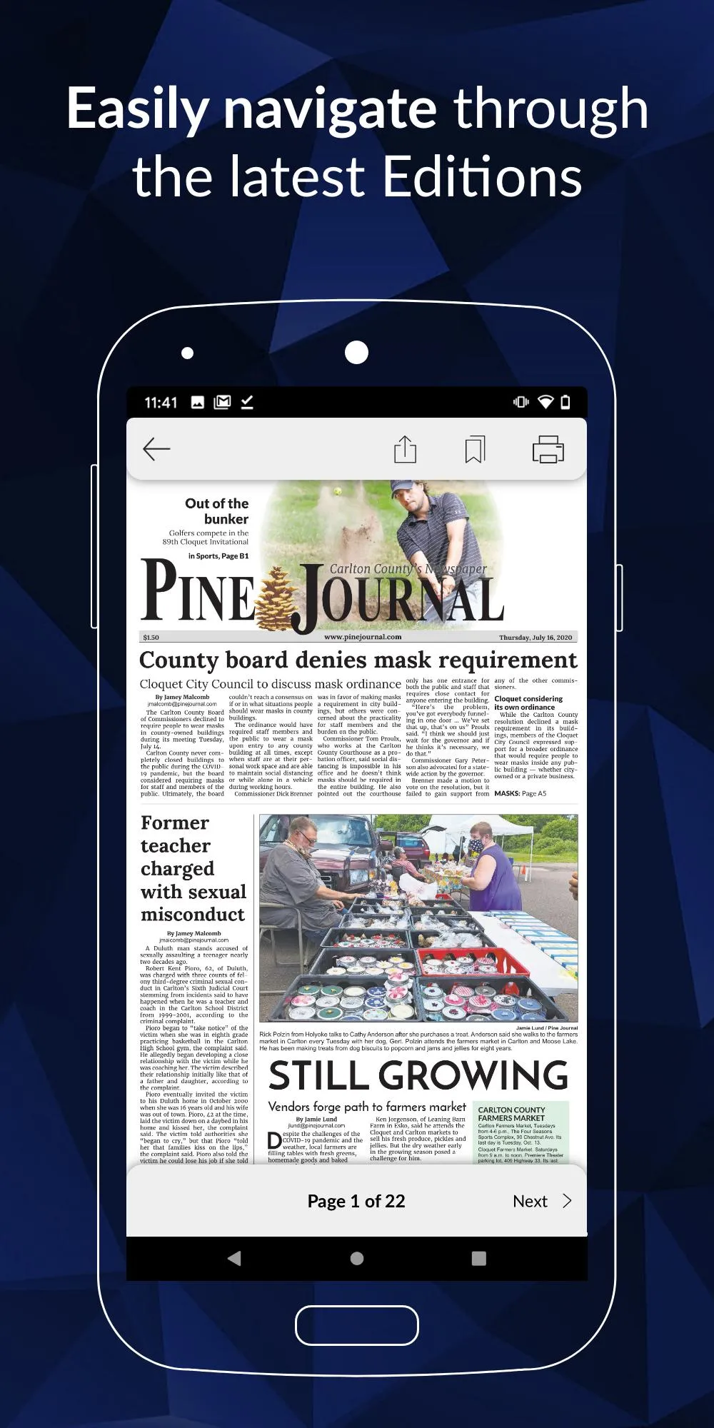 Cloquet Pine Journal E-paper | Indus Appstore | Screenshot