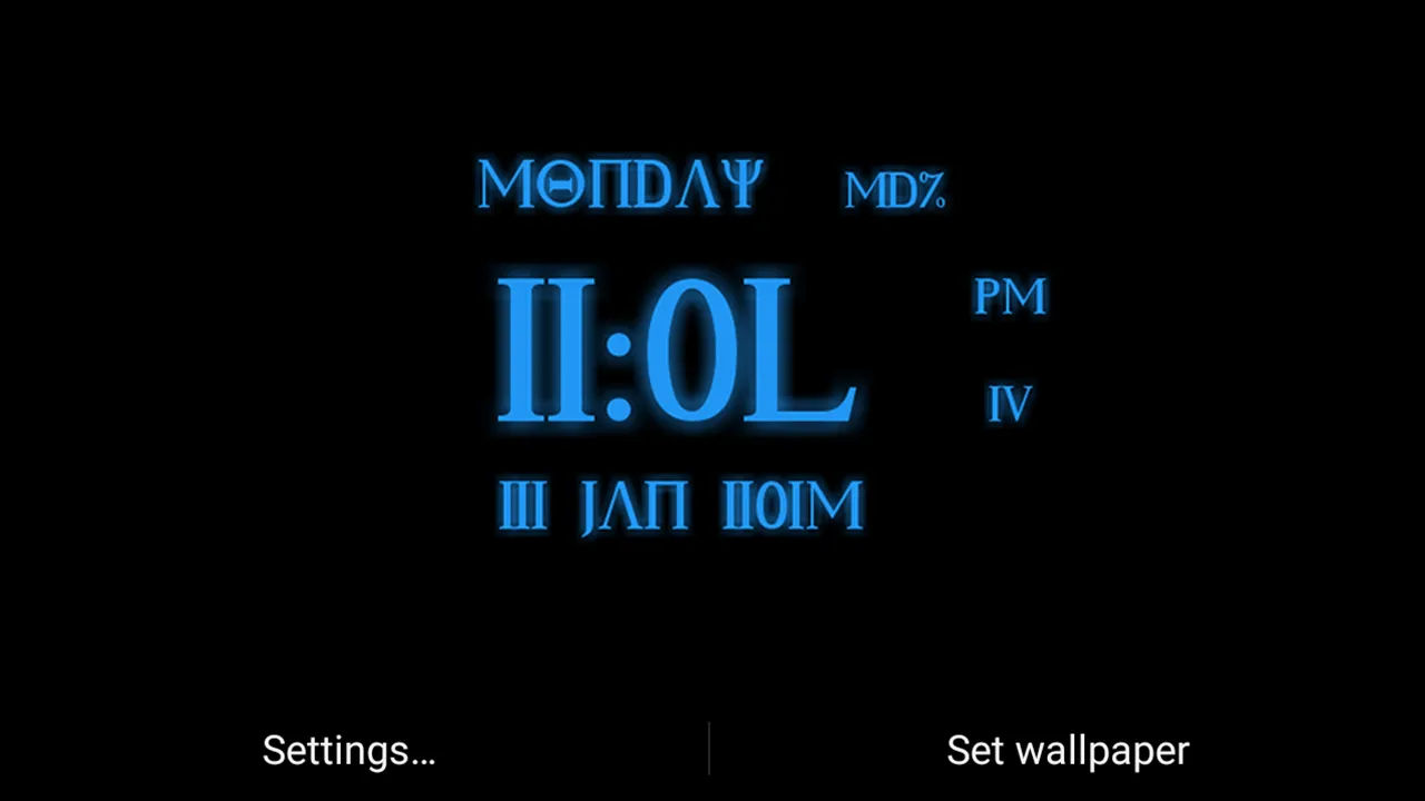 Roman Digital Clock Lwp | Indus Appstore | Screenshot