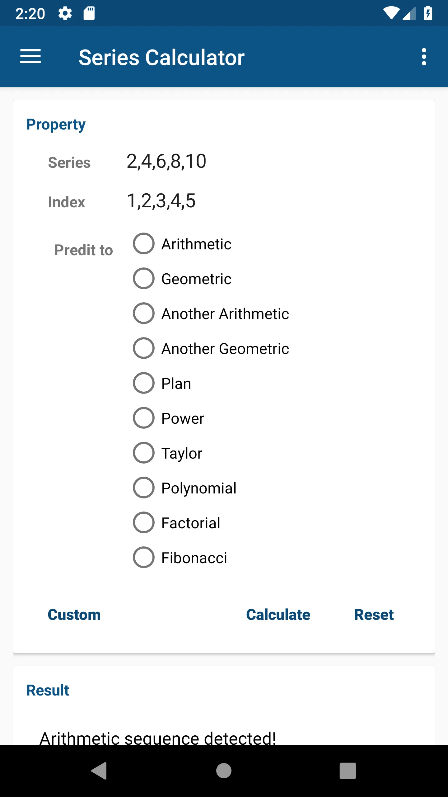 Series Calculator | Indus Appstore | Screenshot