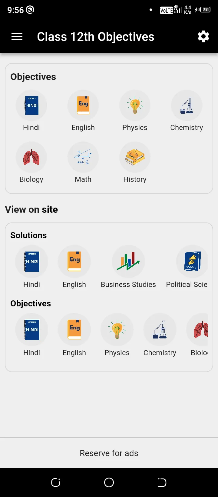 Class 12th Objectives | Indus Appstore | Screenshot