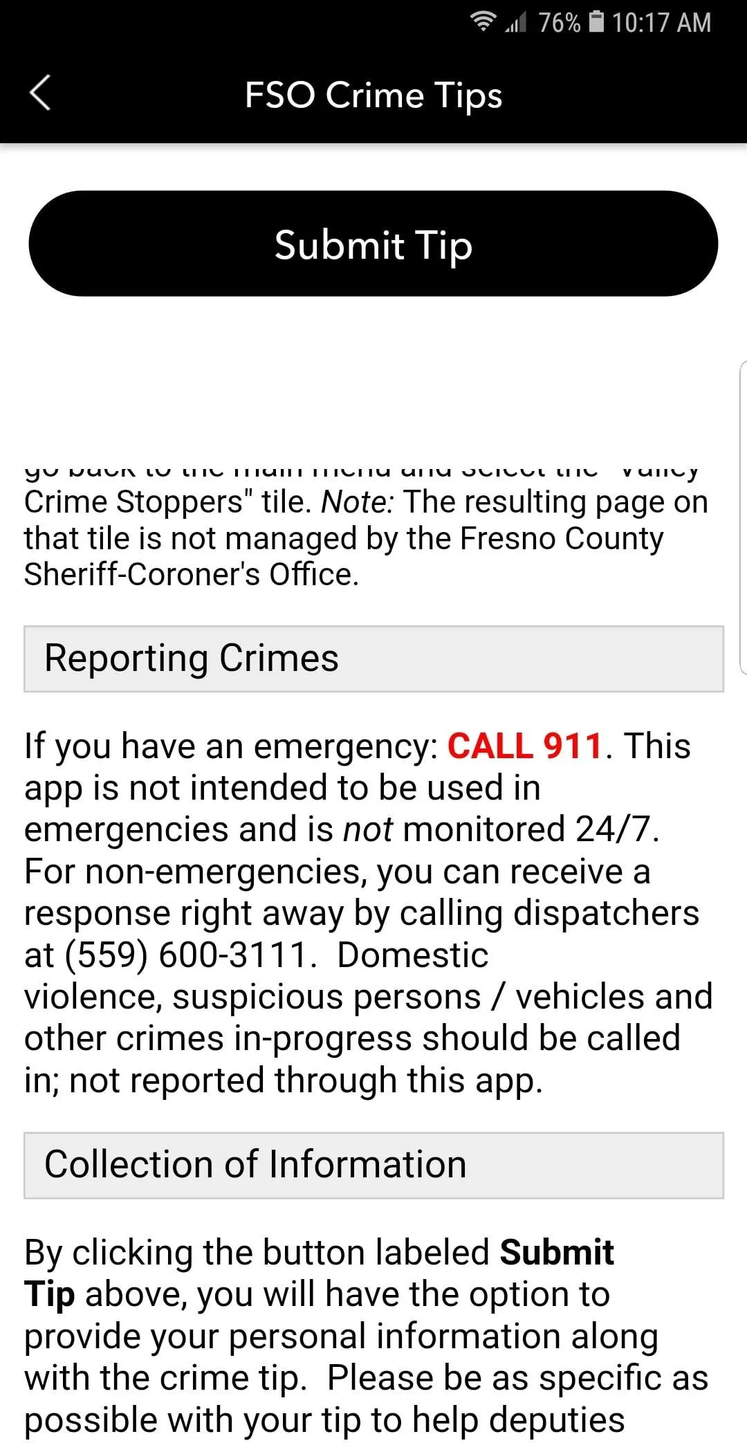 Fresno County Sheriff's Office | Indus Appstore | Screenshot