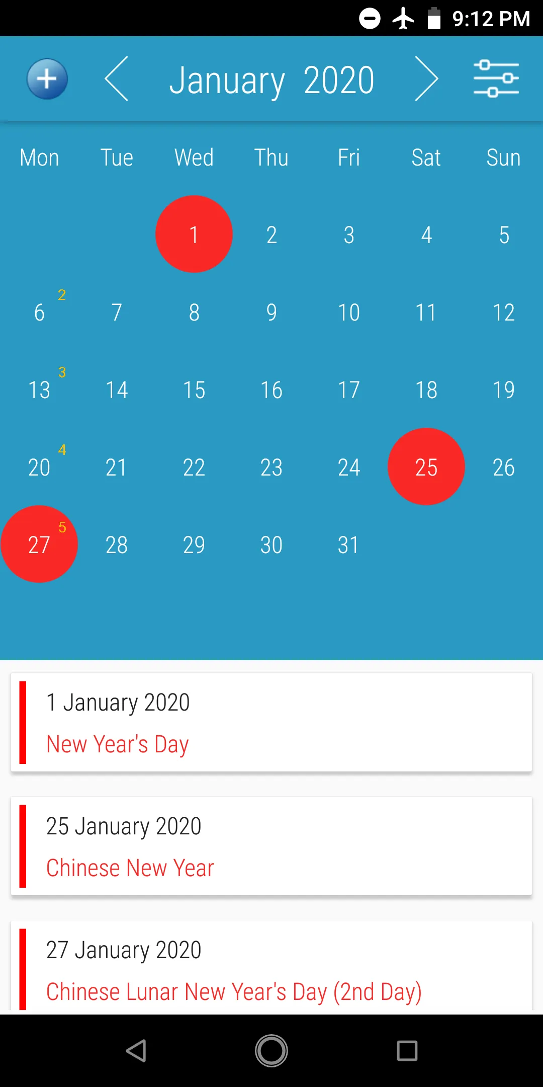 Singapore Calendar Holidays | Indus Appstore | Screenshot