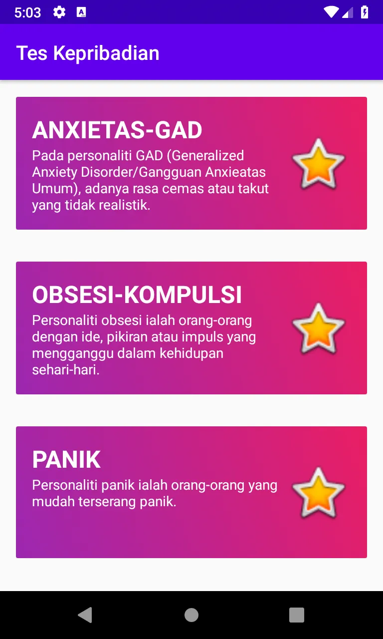 Tes Personaliti / Kepribadian | Indus Appstore | Screenshot