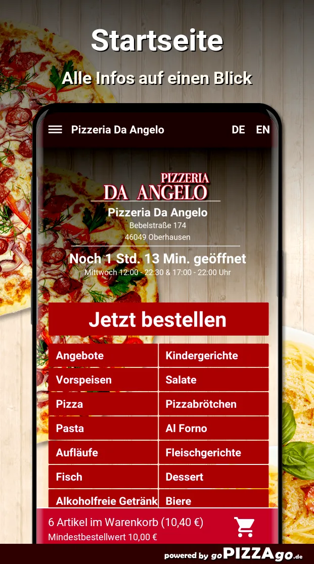 Pizzeria Da Angelo Oberhausen | Indus Appstore | Screenshot