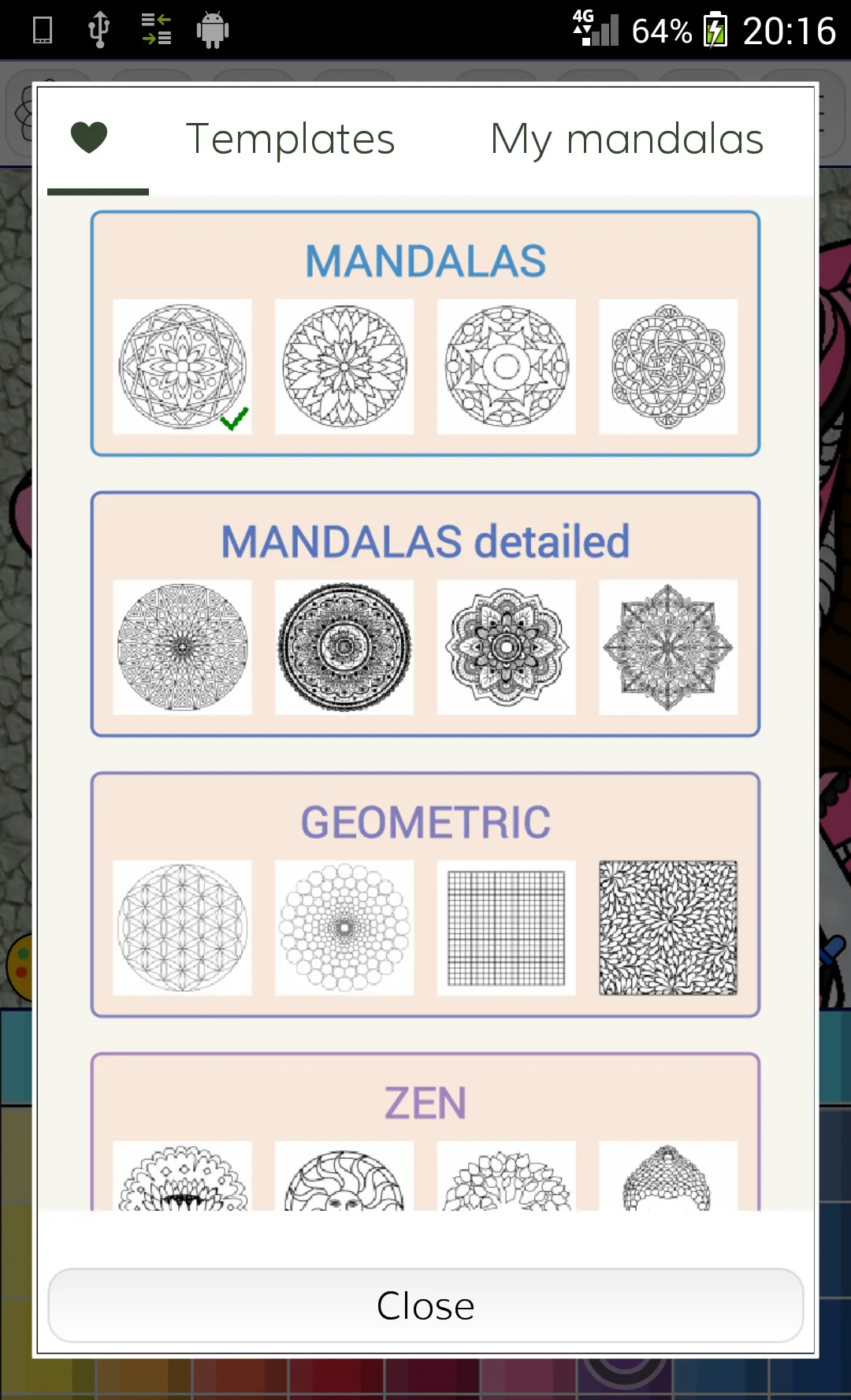 Mandalas coloring pages (+200) | Indus Appstore | Screenshot