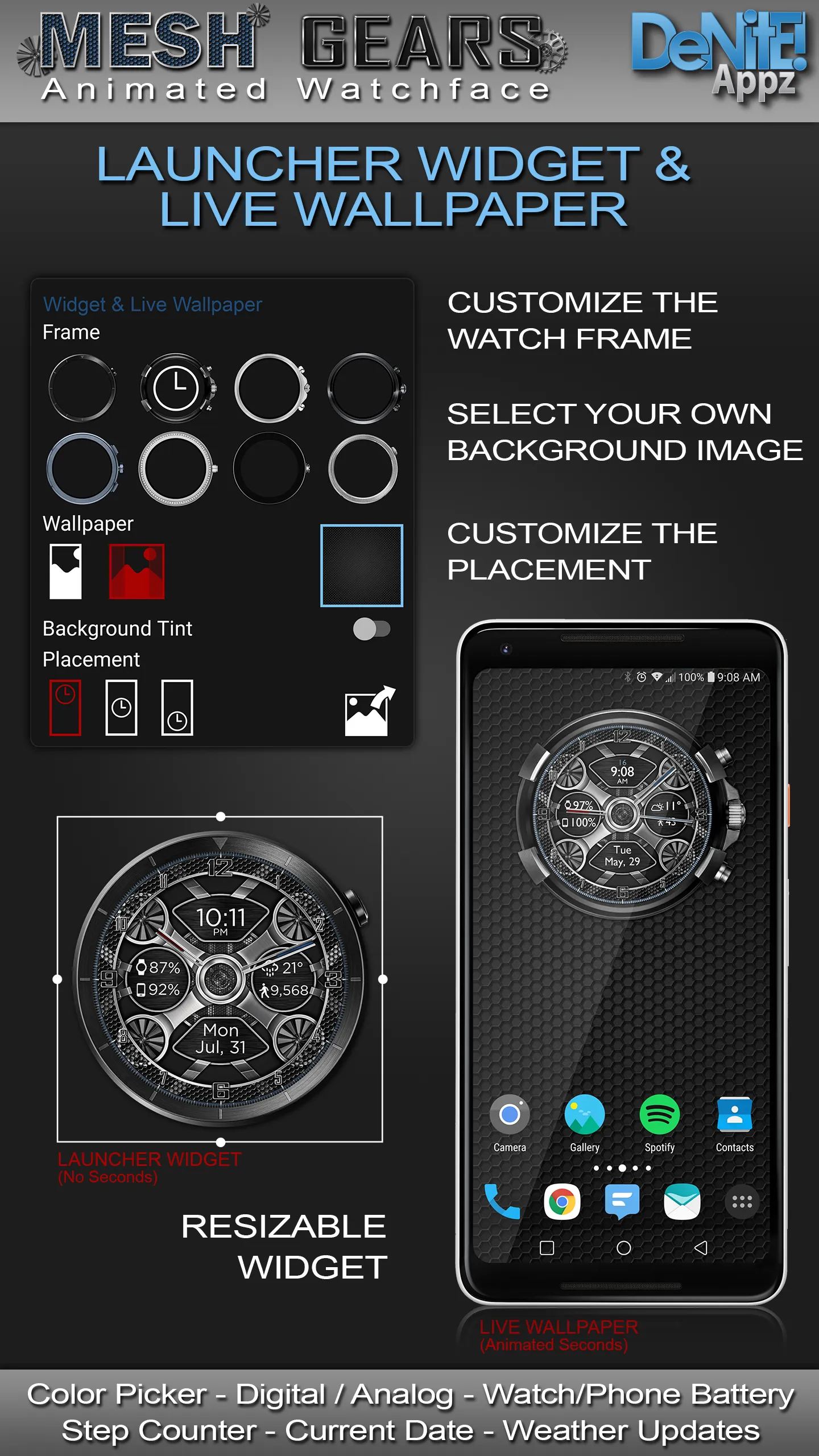 Mesh Gears HD Watch Face | Indus Appstore | Screenshot