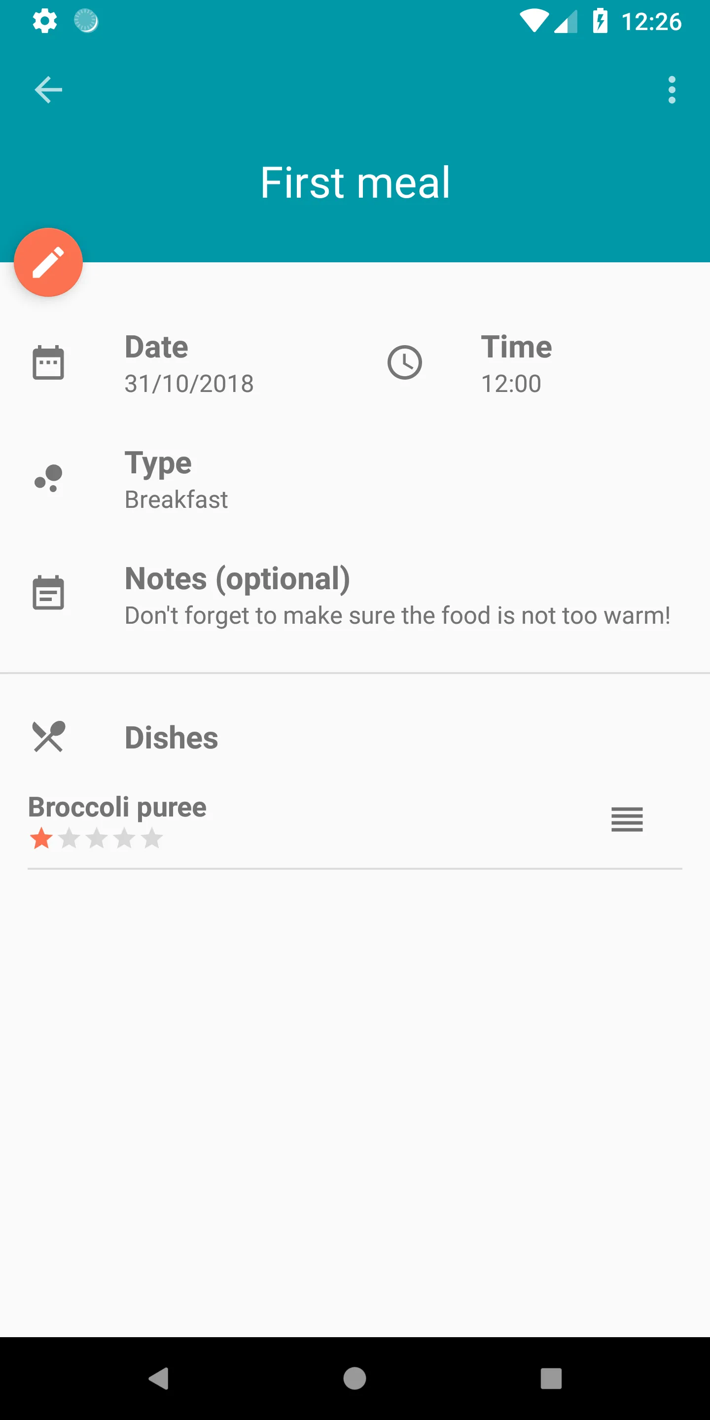 Baby Food Planner | Indus Appstore | Screenshot