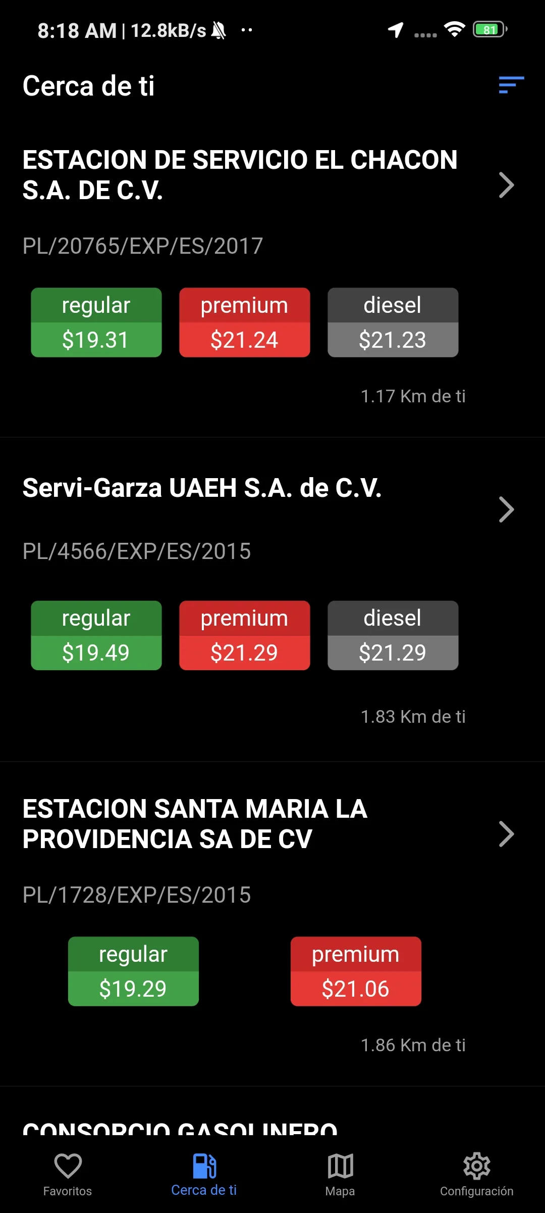 Gas Mex - Gasolina barata | Indus Appstore | Screenshot