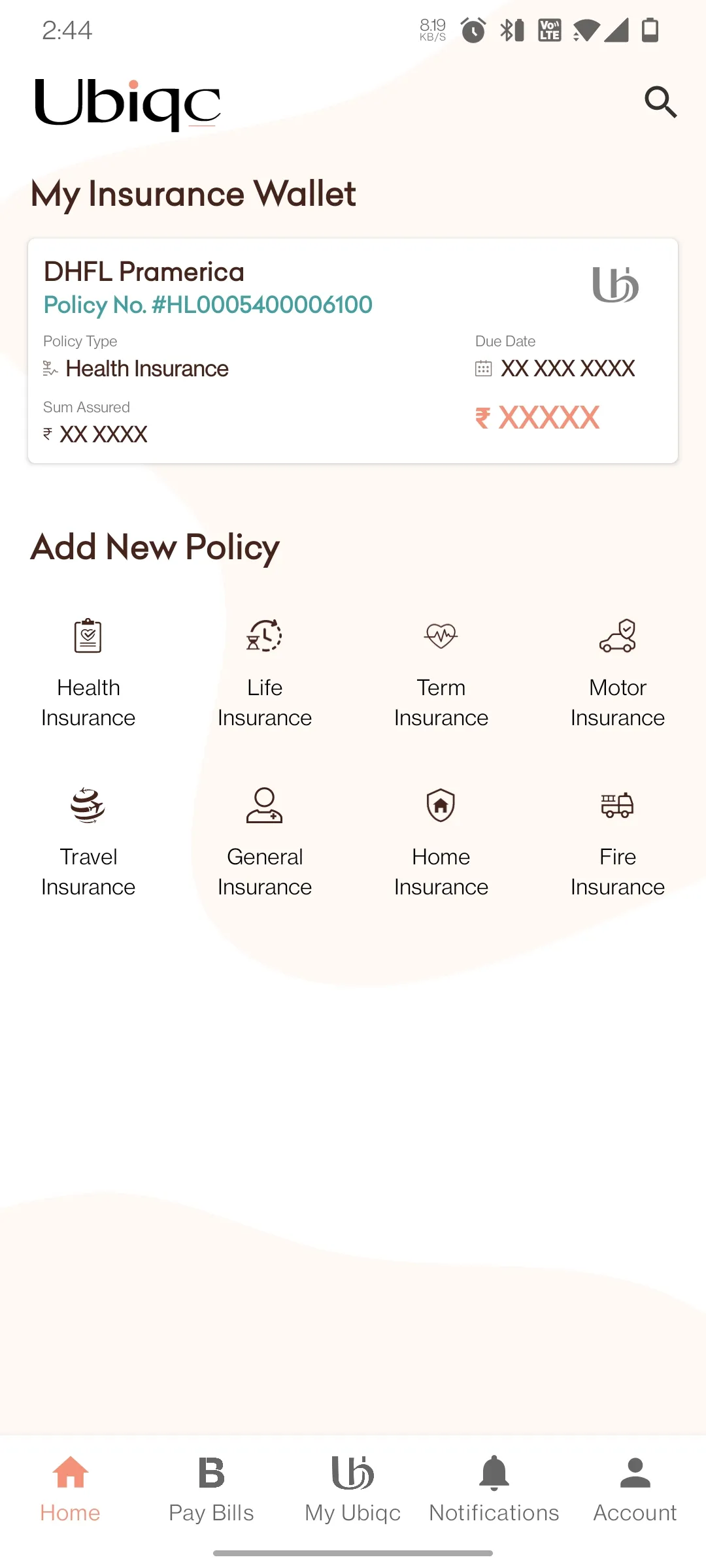 Ubiqc - Insurance Wallet | Indus Appstore | Screenshot