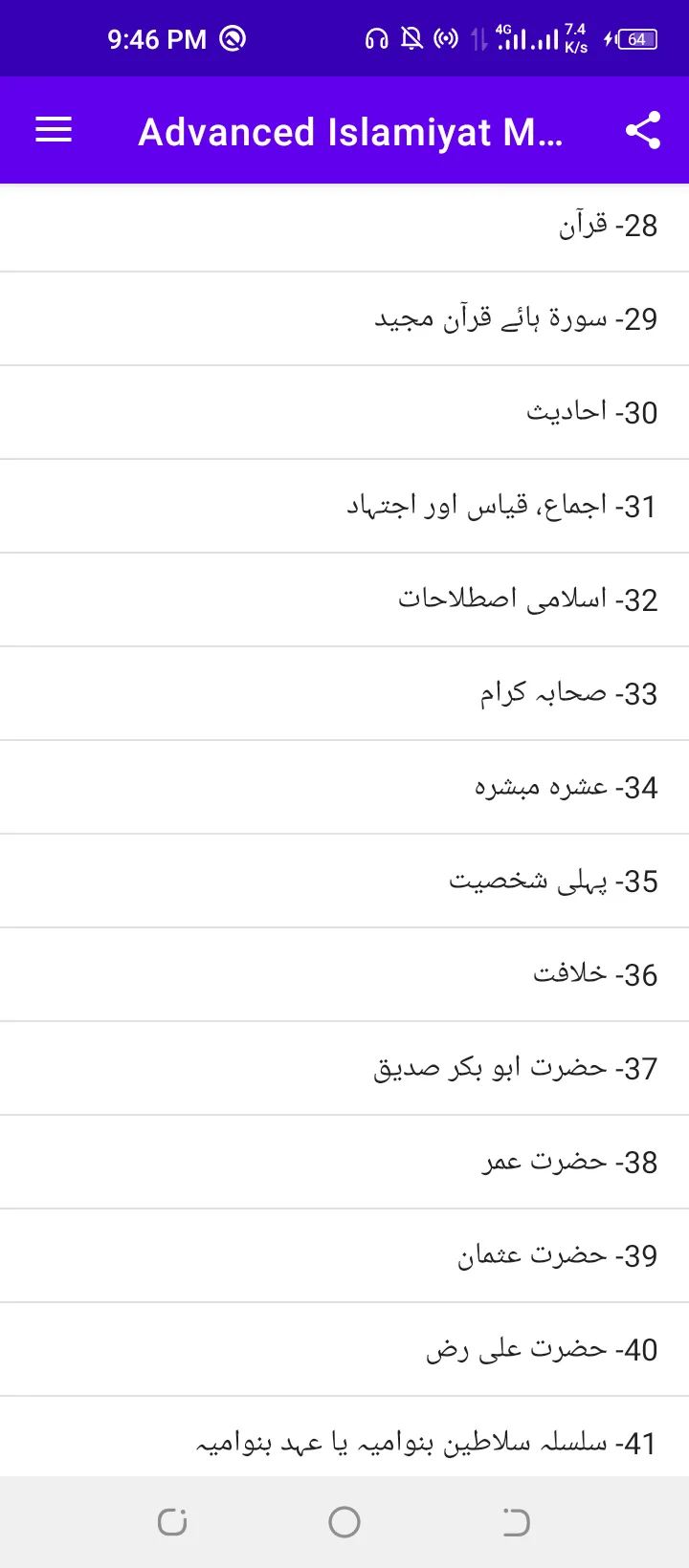 Islamiyat Advanced MCQs | Indus Appstore | Screenshot