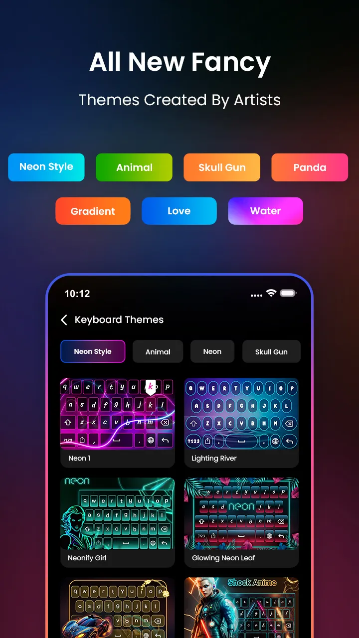 Neon LED Keyboard: RGB & Emoji | Indus Appstore | Screenshot