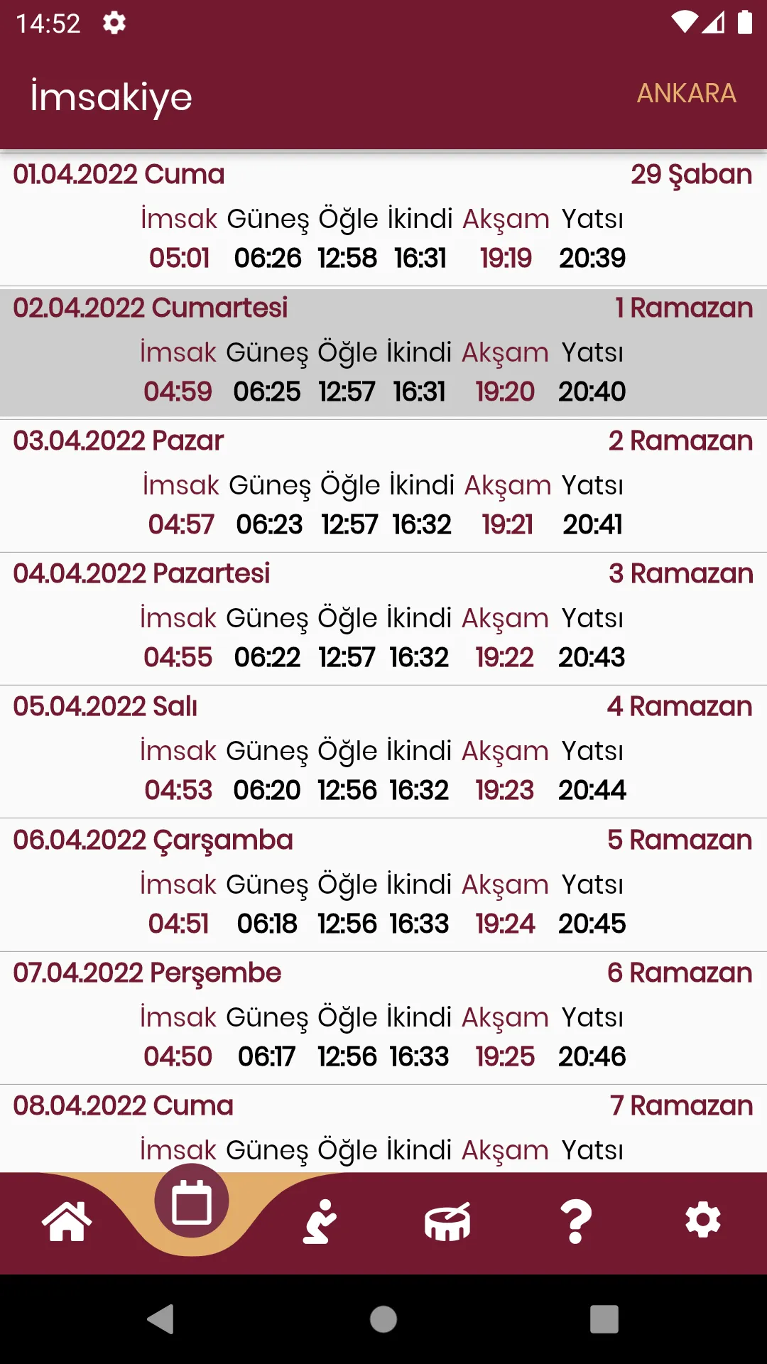 Ramazan İmsakiyesi 2024 | Indus Appstore | Screenshot