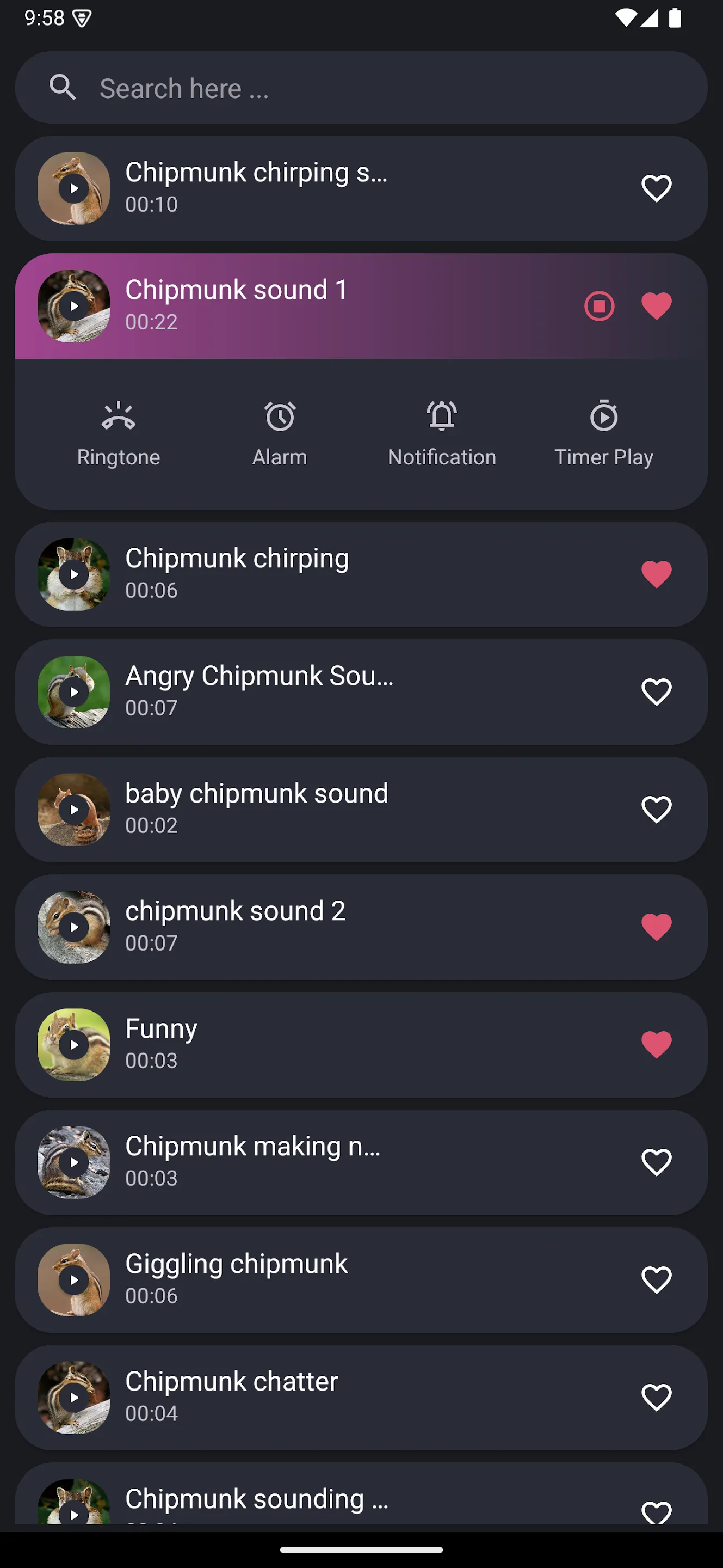 Chipmunk Sounds | Indus Appstore | Screenshot