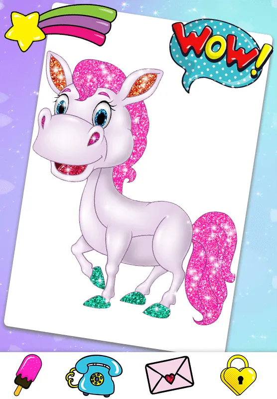 Glitter Horse & Pony Coloring | Indus Appstore | Screenshot