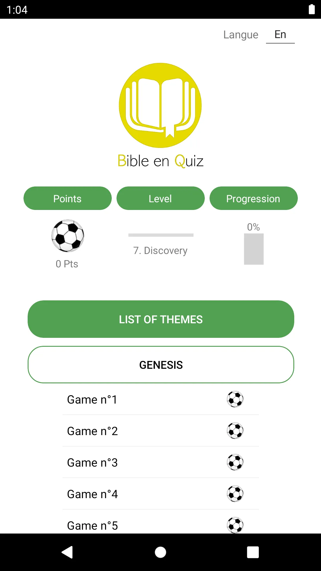 Bible Quiz (French-English) | Indus Appstore | Screenshot