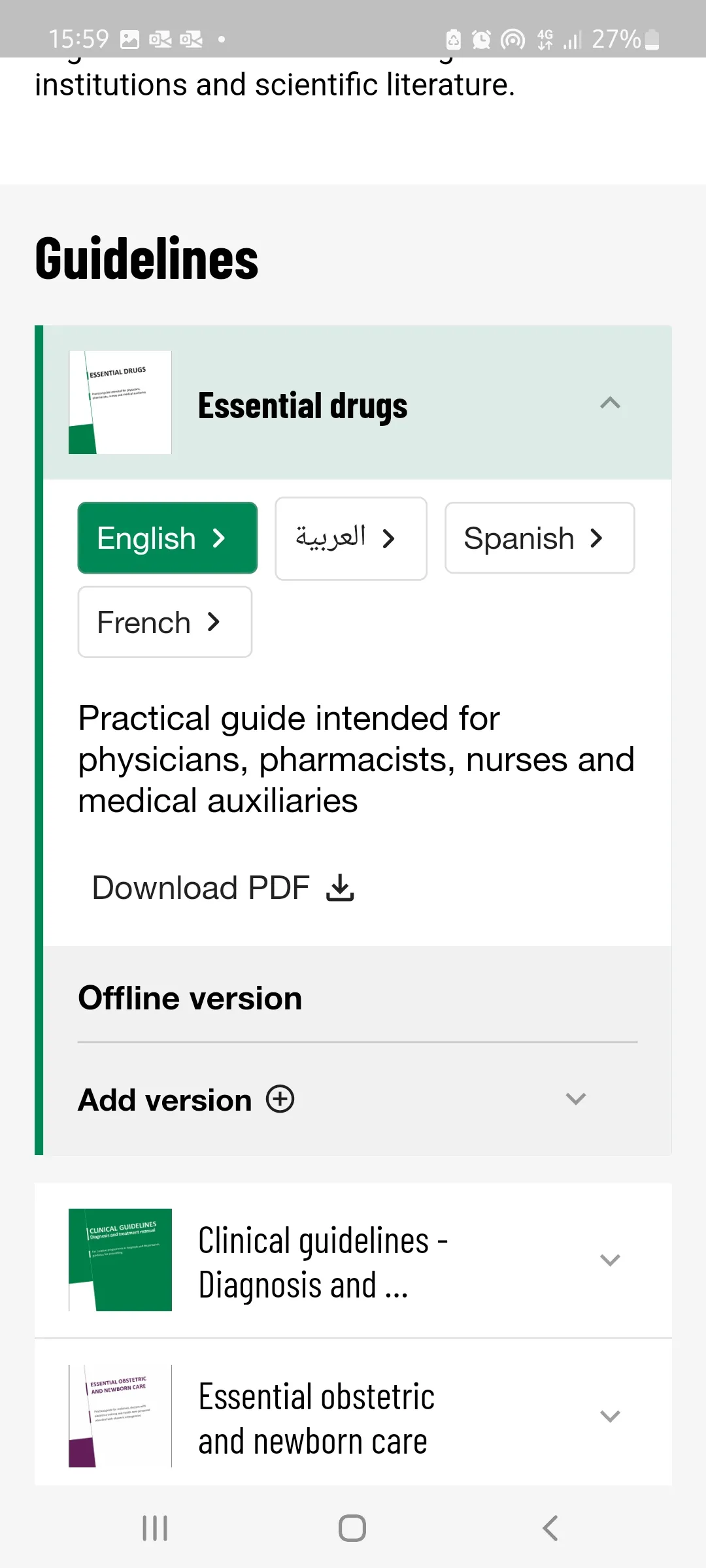 MSF Medical Guidelines | Indus Appstore | Screenshot