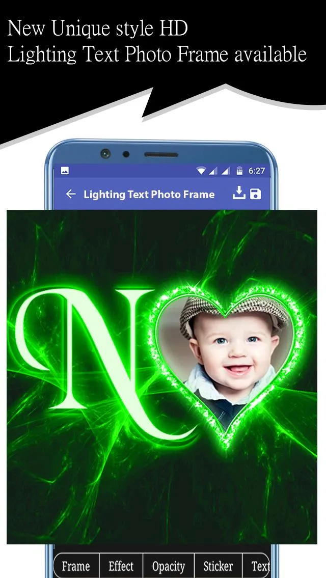 Lighting Text Photo Frame | Indus Appstore | Screenshot