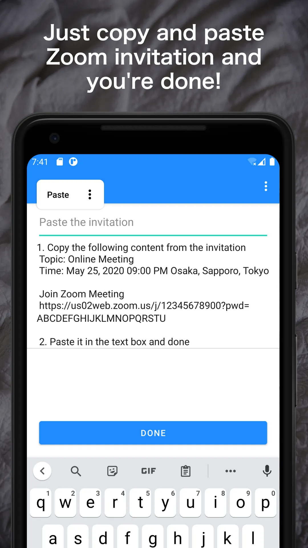 Online Meetings Schedule | Indus Appstore | Screenshot