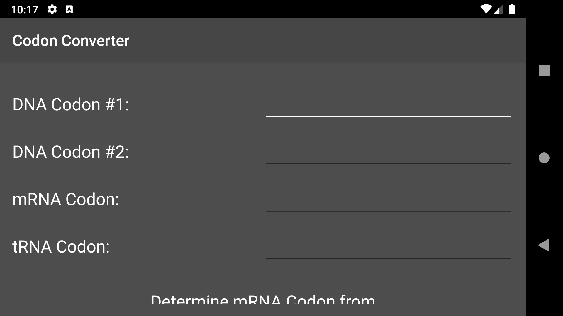 DNA and RNA Codon Converter | Indus Appstore | Screenshot