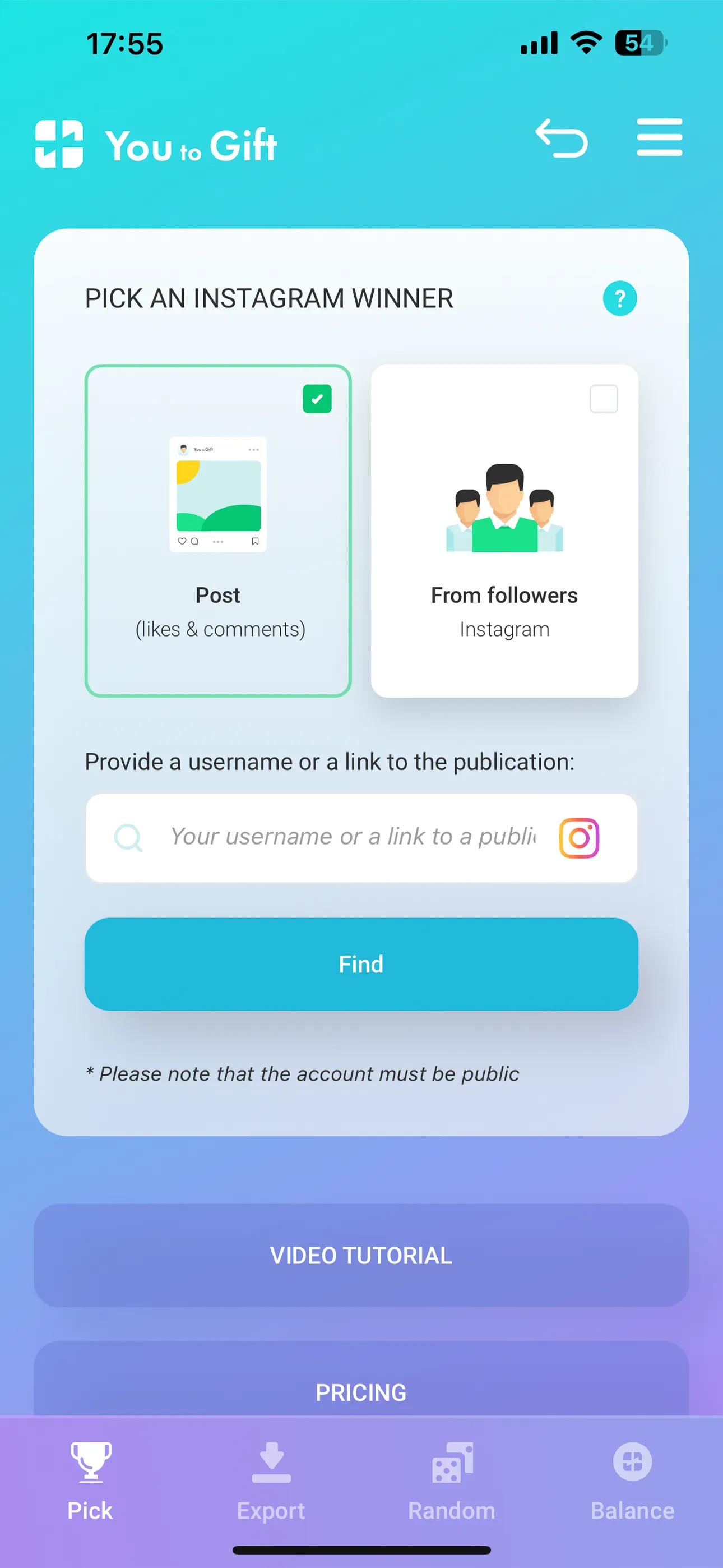 You to Gift - Giveaway Picker | Indus Appstore | Screenshot