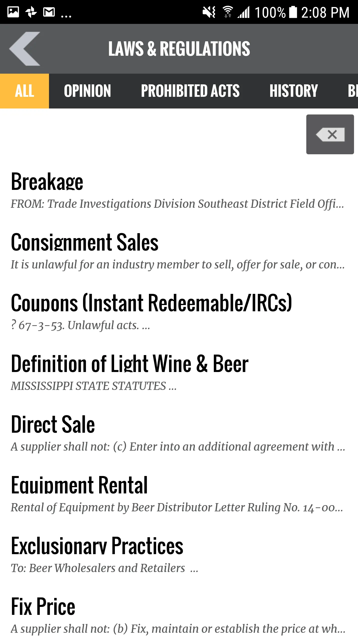 Mississippi Beer Distributors  | Indus Appstore | Screenshot