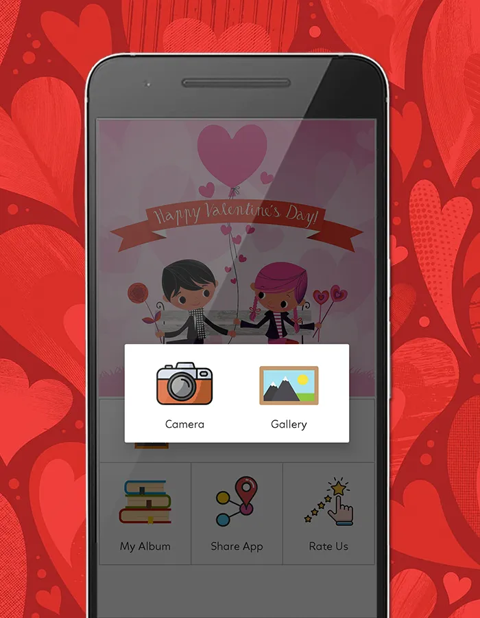 Valentine Day Photo Frame | Indus Appstore | Screenshot