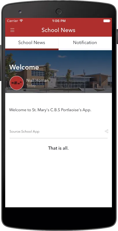 St. Mary's C.B.S, Portlaoise | Indus Appstore | Screenshot