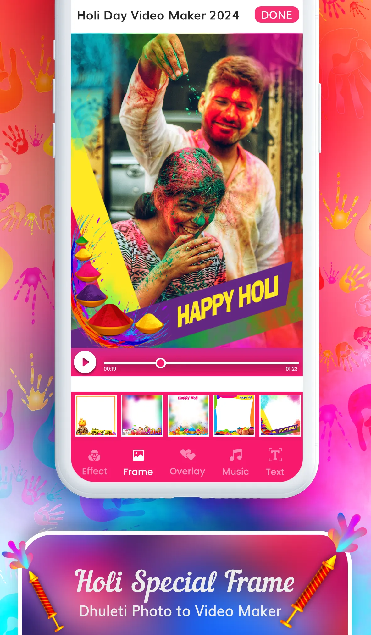 Happy Holi Video Maker Music | Indus Appstore | Screenshot