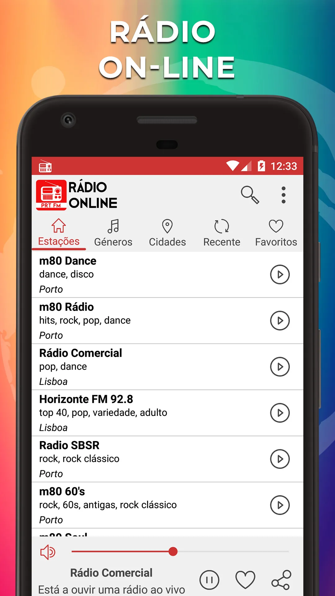 Rádio Online Portugal | Indus Appstore | Screenshot