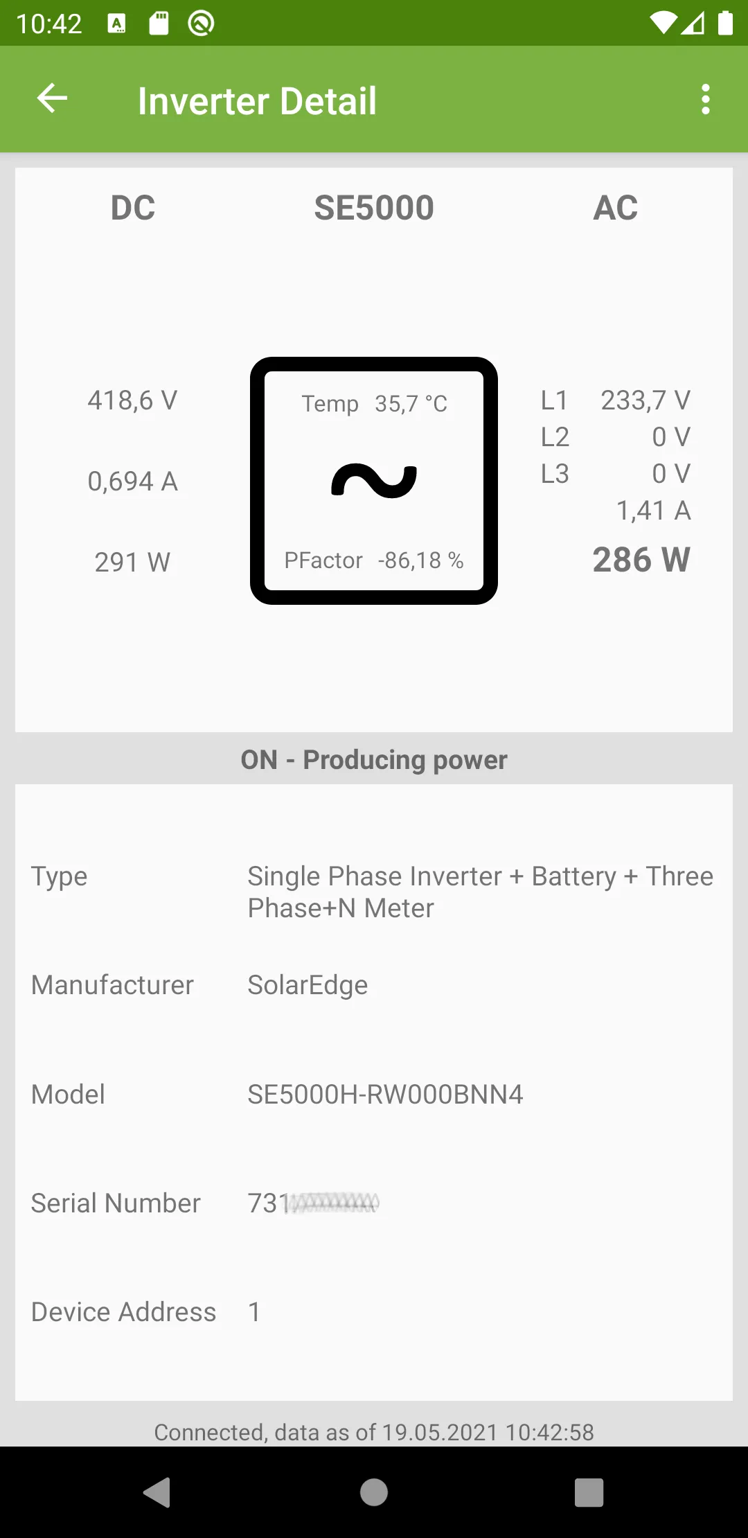 SolarMON: SolarEdge Live Data | Indus Appstore | Screenshot