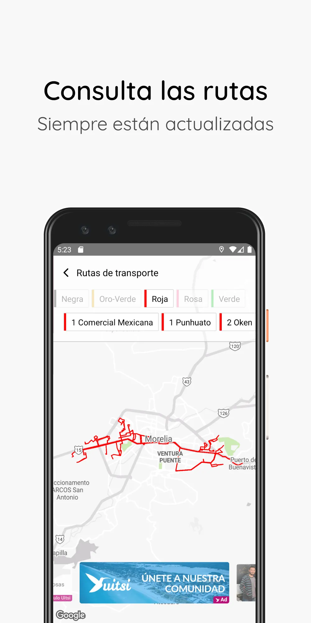 Uitsi Transporte Morelia | Indus Appstore | Screenshot