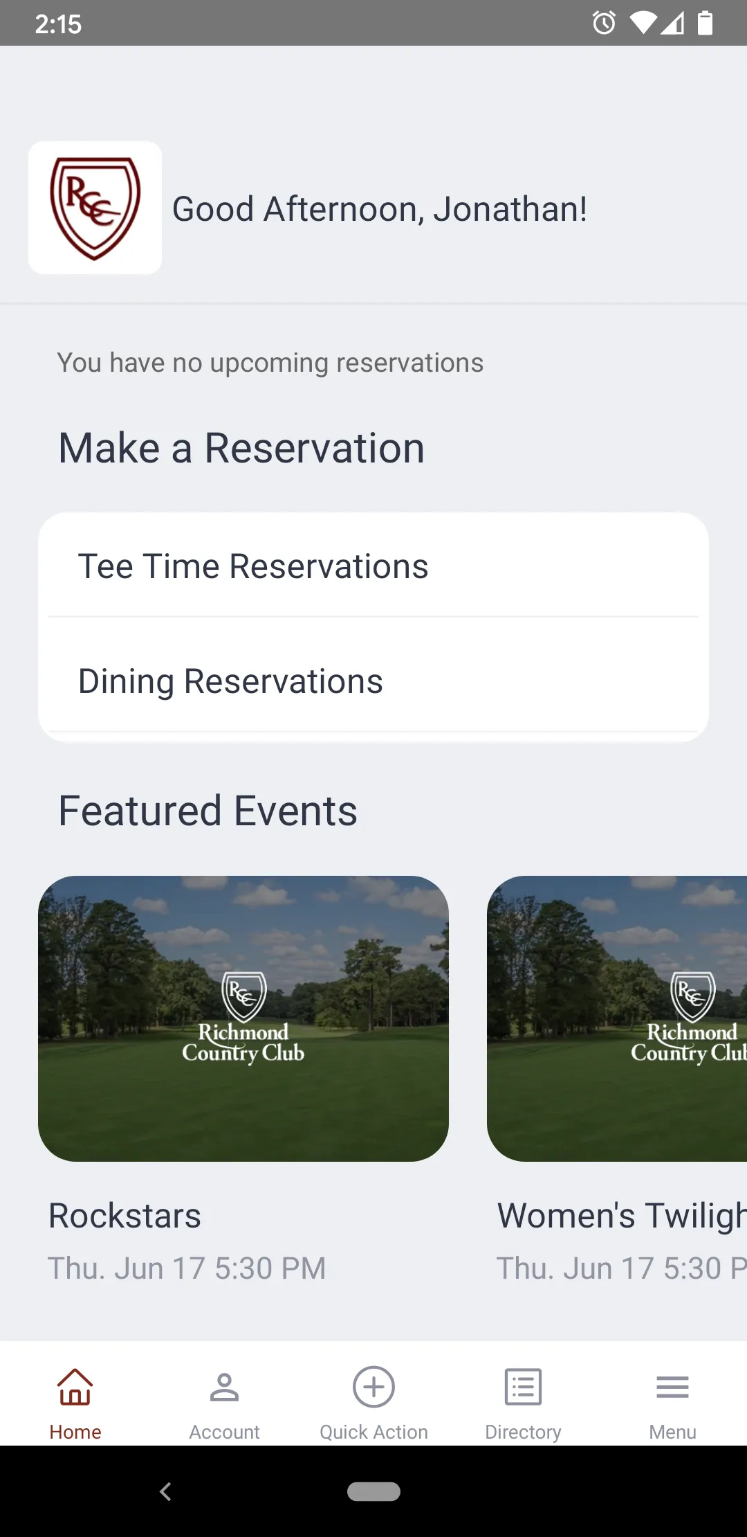 Richmond Country Club, VA | Indus Appstore | Screenshot