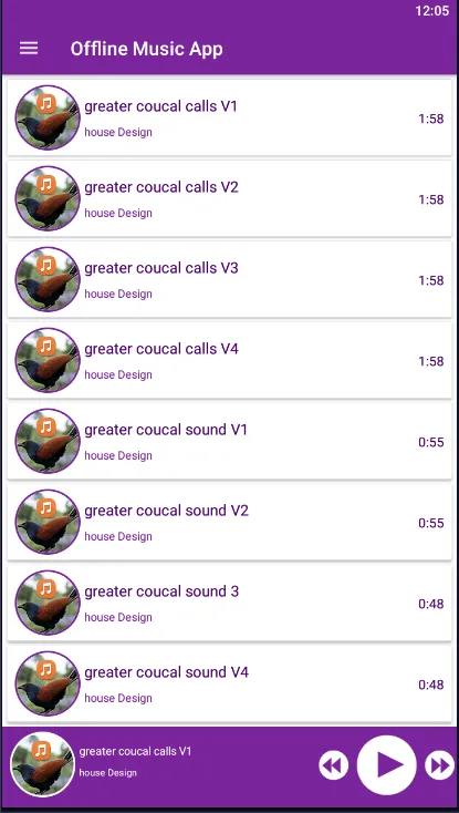 Greater Coucal Call Sounds | Indus Appstore | Screenshot