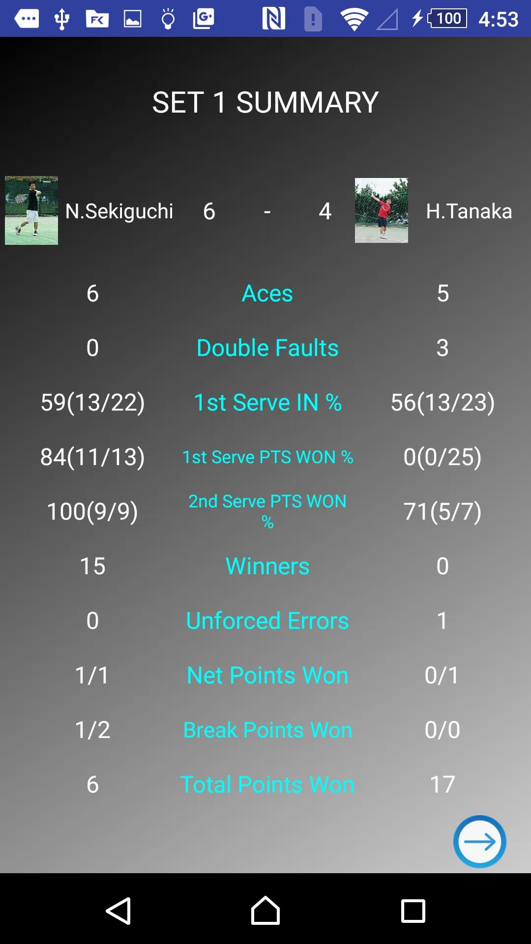 Tennis Score & Card | Indus Appstore | Screenshot