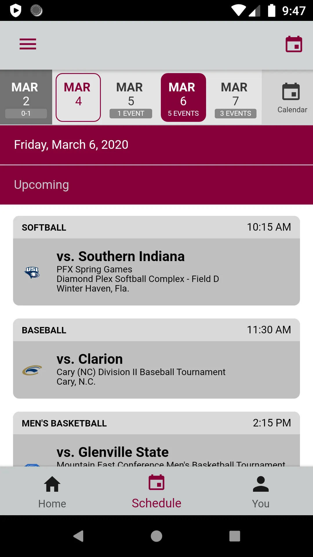 Fairmont State Athletics | Indus Appstore | Screenshot