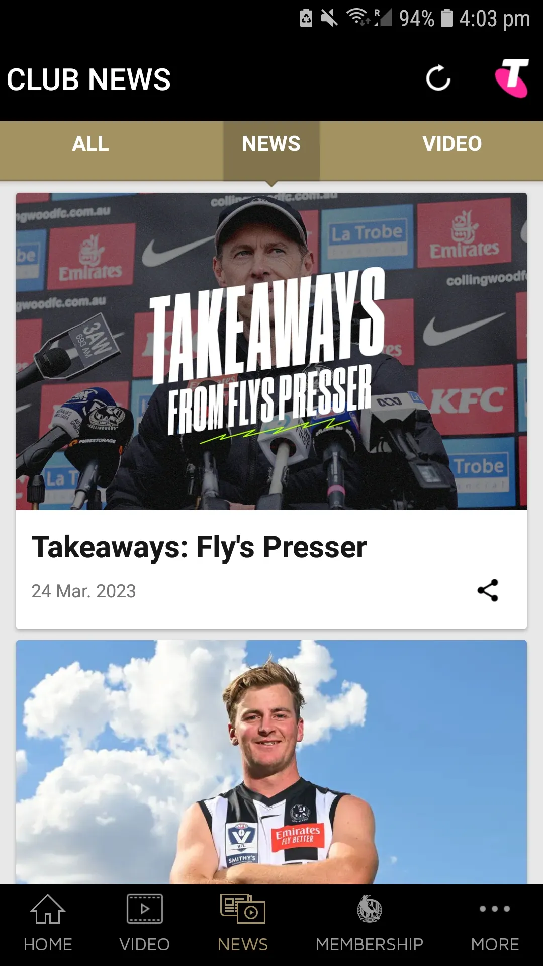 Collingwood Official App | Indus Appstore | Screenshot